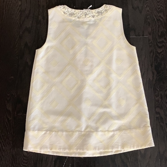 Kate Spade Cream and Yellow Jewel Embellished Tunic - Picture 3 of 4